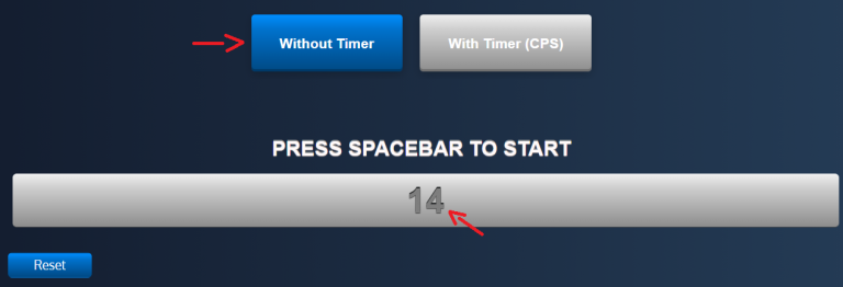 space bar counter 1 minute