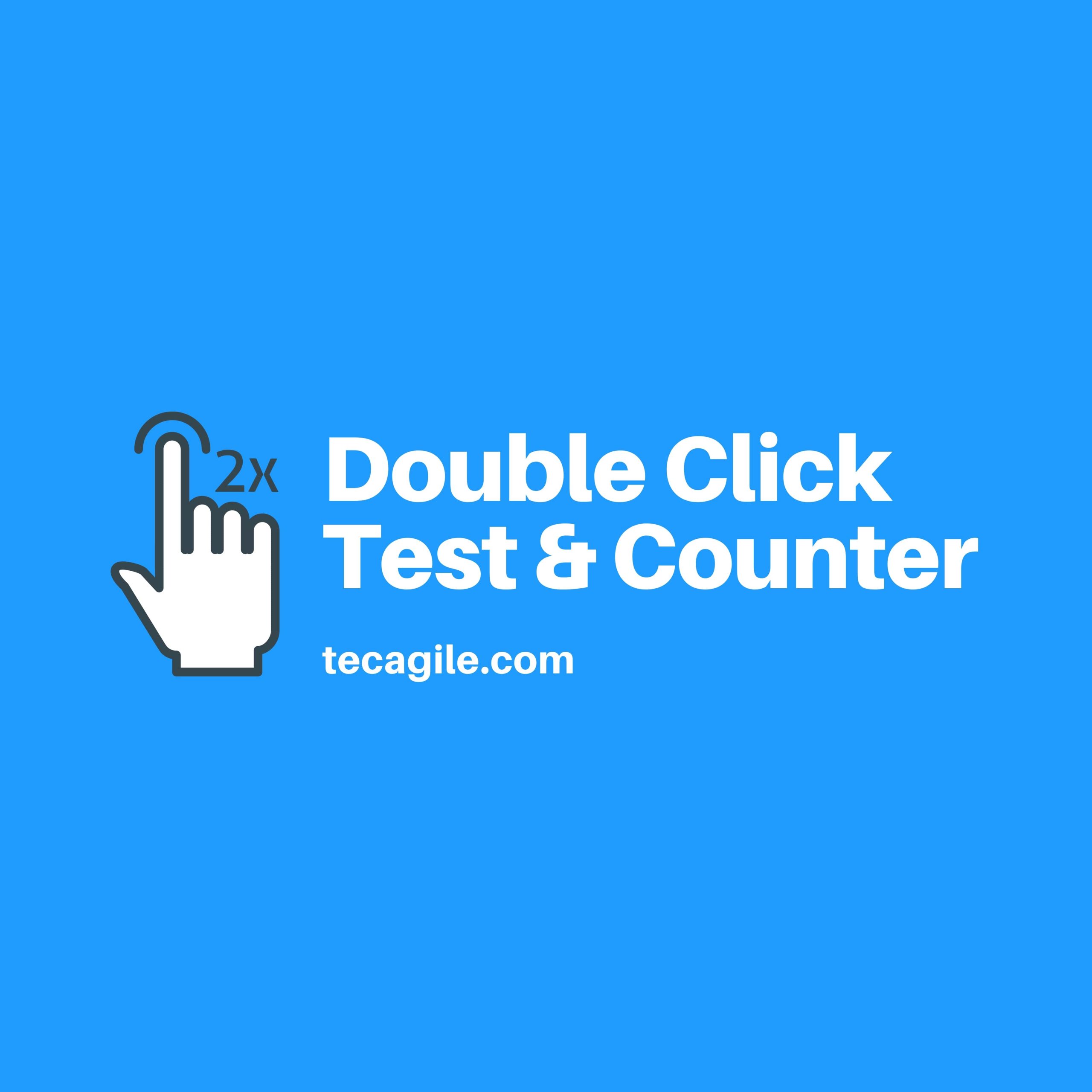 Double Click Test: Learn How Fast You Click 