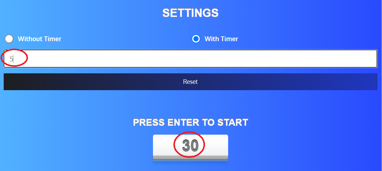 enter counter with timer